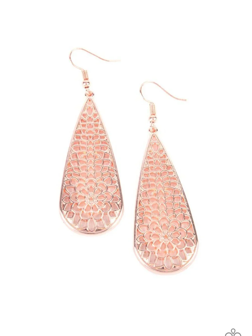 Paparazzi Jewelry Accessories - Posy Pasture - Rose Gold Earrings - Vintage